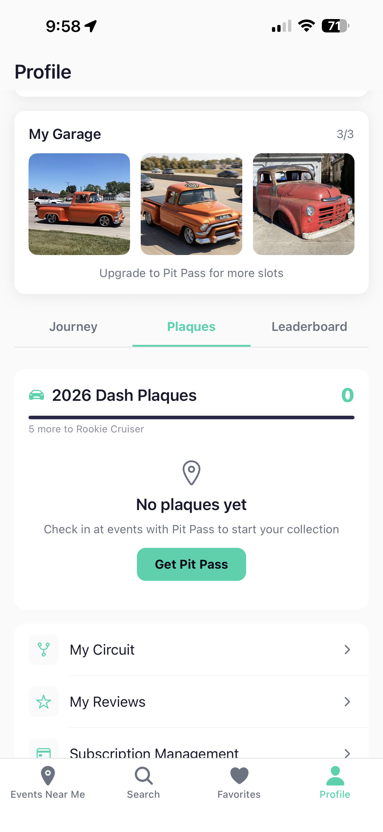 Digital dash plaque collection